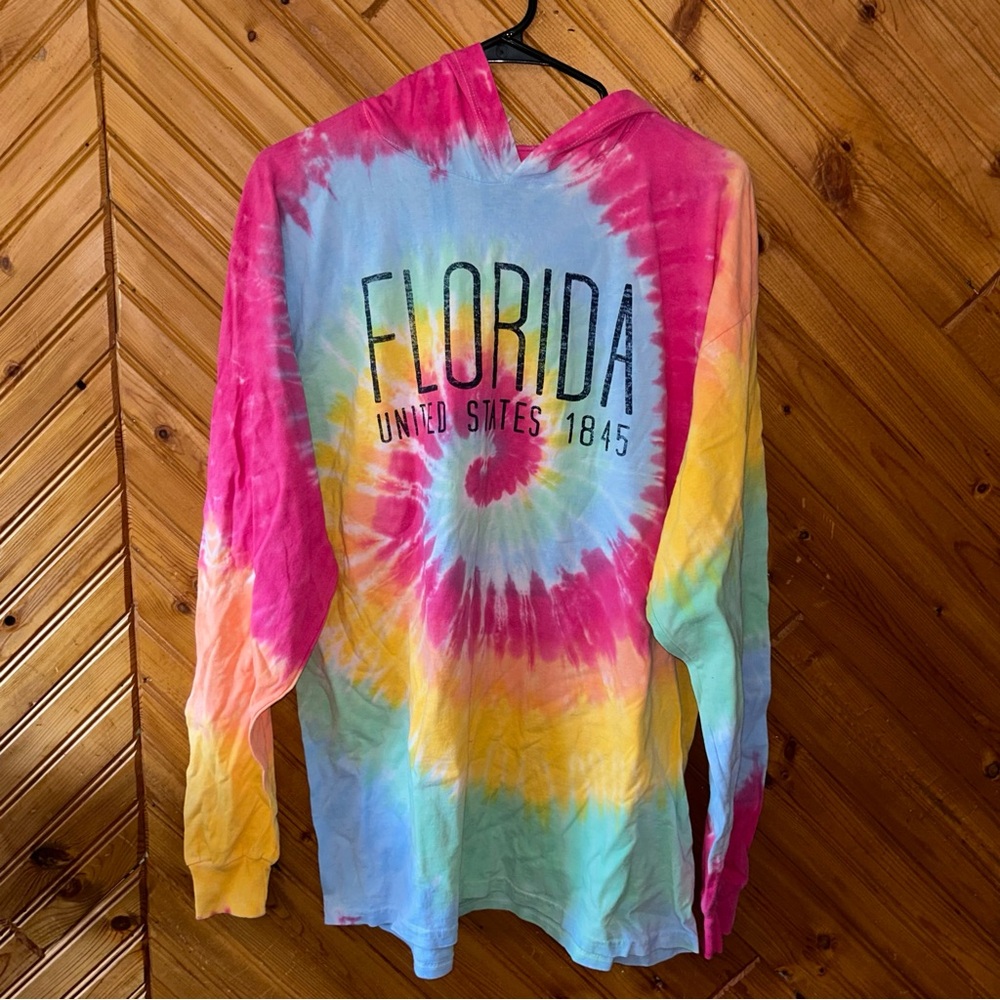 NWT tie-dye longsleeve FLORIDA hoodie XL